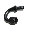 10AN AN-10 Fitting Black 180 Degree Swivel Fuel Oil Gas Line Push On Hose End