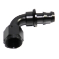 1x AN4 AN-4 180 Degree Female to Female Swivel Fuel Oil Gas Line Fitting Black