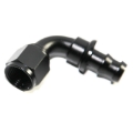 1x AN4 AN-4 180 Degree Female to Female Swivel Fuel Oil Gas Line Fitting Black