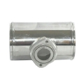 3" 89mm Aluminum BOV Blow Off Valve Adapter Turbo Flange Pipe Silver