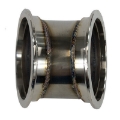 3.5" I.D. 4.23" O.D. V-band Stainless Steel 45 Degree Elbow Conversion Adapter