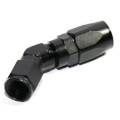 45 Degree Swivel Fuel Oil Gas Line Hose End 6AN AN-6 Union Elbow Fitting Black