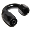 EMUSA AN-6 AN6 180° Deg Swivel Fuel Oil Gas Line Hose End Fitting Adapter BLACK
