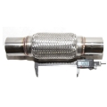 New 2.5" I/O Stainless Steel Double Braided Flex Pipe 5" Flex Length Universal