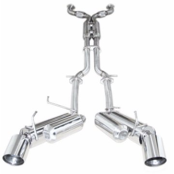 Picture of SS CatBack Exhaust Dual Muffler 3 PIECES Design for 2009-2015 370Z Z34 VQ37DE 
